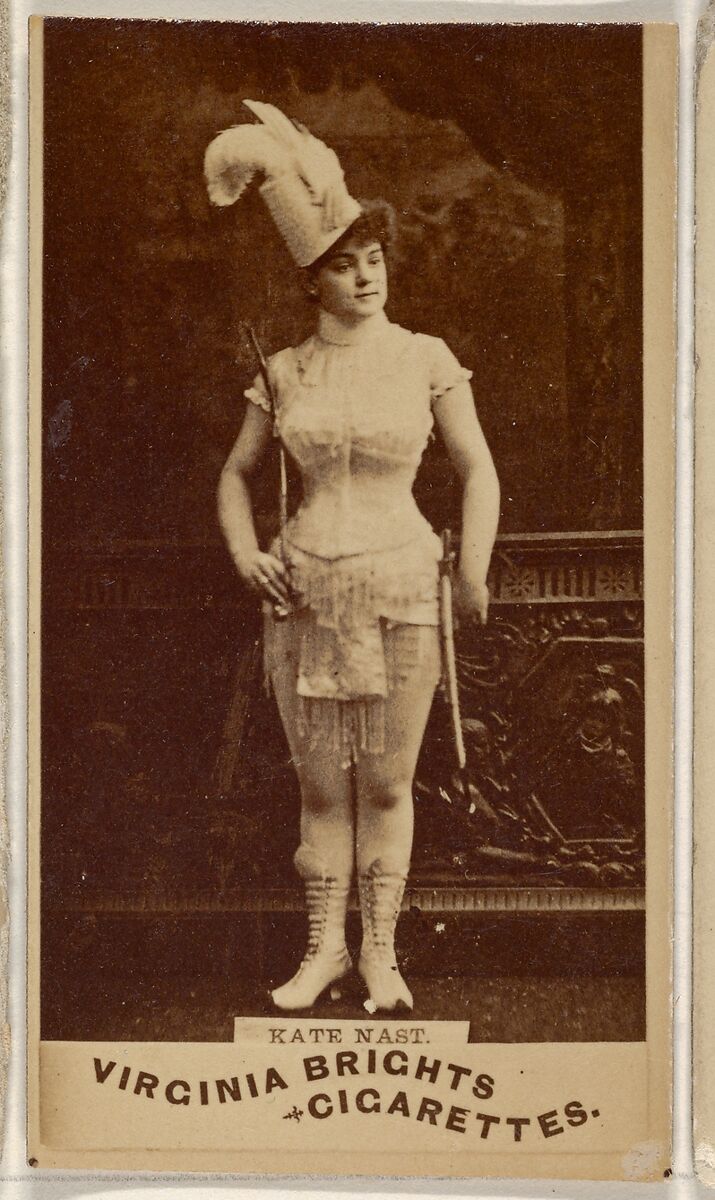Kate Nast, from the Actors and Actresses series (N45, Type 1) for Virginia Brights Cigarettes, Issued by Allen &amp; Ginter (American, Richmond, Virginia), Albumen photograph 