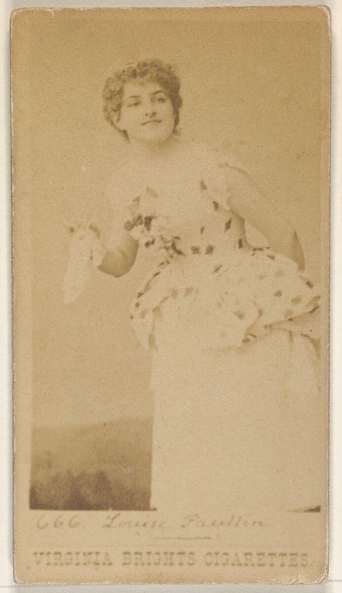 Card 666, Louise Paullin, from the Actors and Actresses series (N45, Type 1) for Virginia Brights Cigarettes, Issued by Allen &amp; Ginter (American, Richmond, Virginia), Albumen photograph 