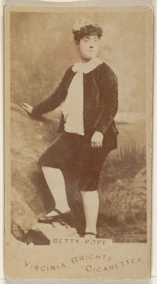 Betty Pope, from the Actors and Actresses series (N45, Type 1) for Virginia Brights Cigarettes, Issued by Allen &amp; Ginter (American, Richmond, Virginia), Albumen photograph 