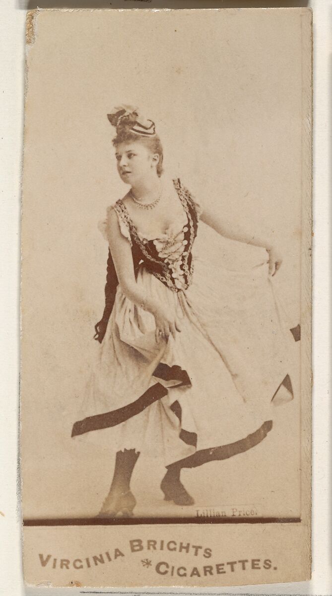 Lillian Price, from the Actors and Actresses series (N45, Type 1) for Virginia Brights Cigarettes, Issued by Allen &amp; Ginter (American, Richmond, Virginia), Albumen photograph 