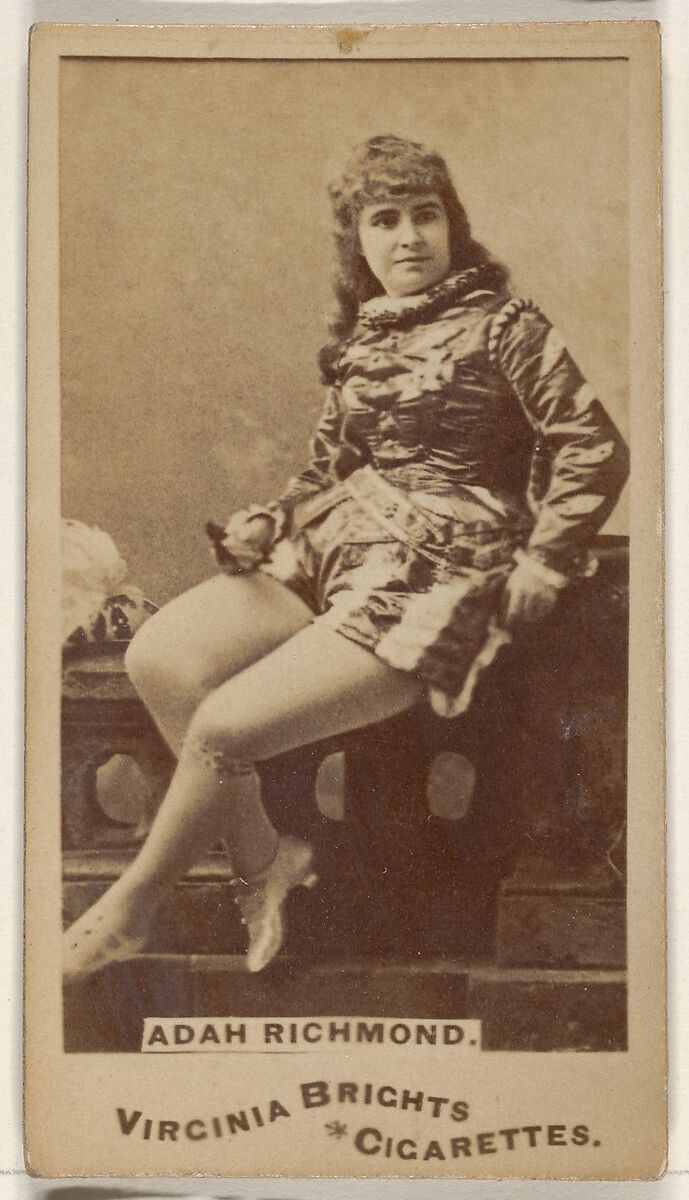 Adah Richmond, from the Actors and Actresses series (N45, Type 1) for Virginia Brights Cigarettes, Issued by Allen &amp; Ginter (American, Richmond, Virginia), Albumen photograph 