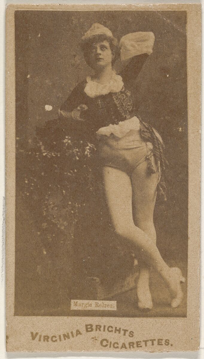 Margie Relzea, from the Actors and Actresses series (N45, Type 1) for Virginia Brights Cigarettes, Issued by Allen &amp; Ginter (American, Richmond, Virginia), Albumen photograph 
