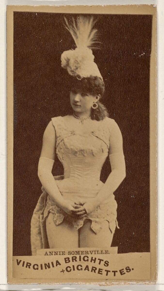 Annie Somerville, from the Actors and Actresses series (N45, Type 1) for Virginia Brights Cigarettes, Issued by Allen &amp; Ginter (American, Richmond, Virginia), Albumen photograph 