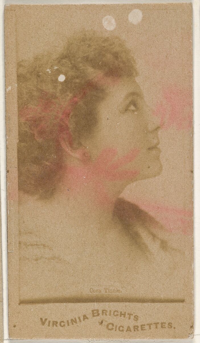 Cora Tisch, from the Actors and Actresses series (N45, Type 1) for Virginia Brights Cigarettes, Issued by Allen &amp; Ginter (American, Richmond, Virginia), Albumen photograph 