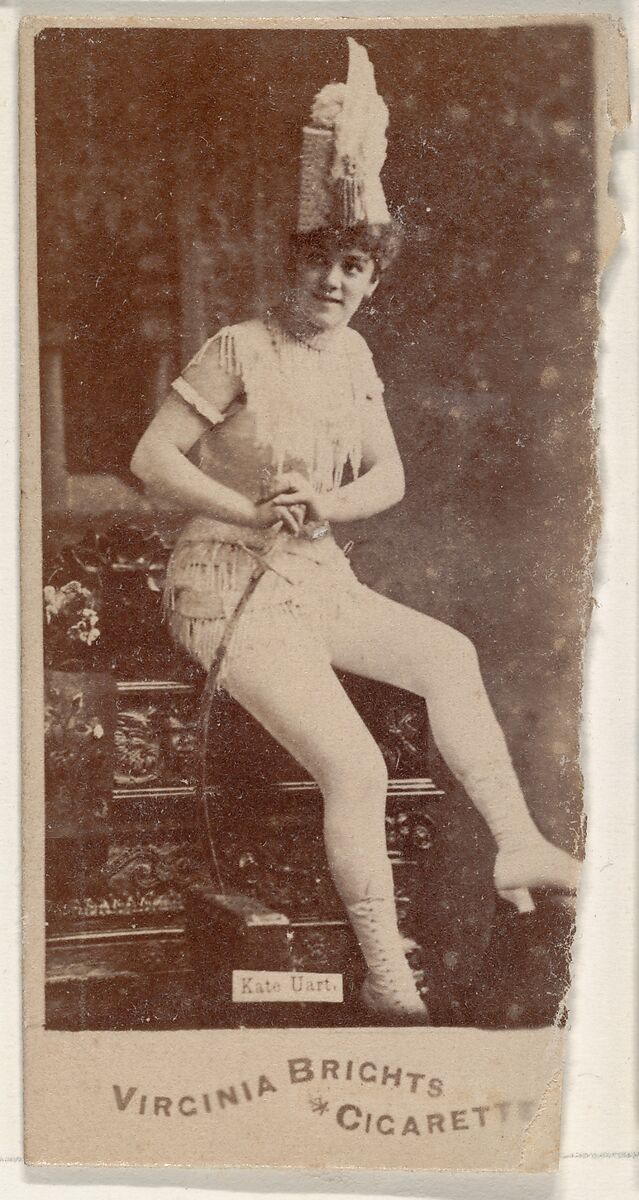 Kate Uart, from the Actors and Actresses series (N45, Type 1) for Virginia Brights Cigarettes, Issued by Allen &amp; Ginter (American, Richmond, Virginia), Albumen photograph 