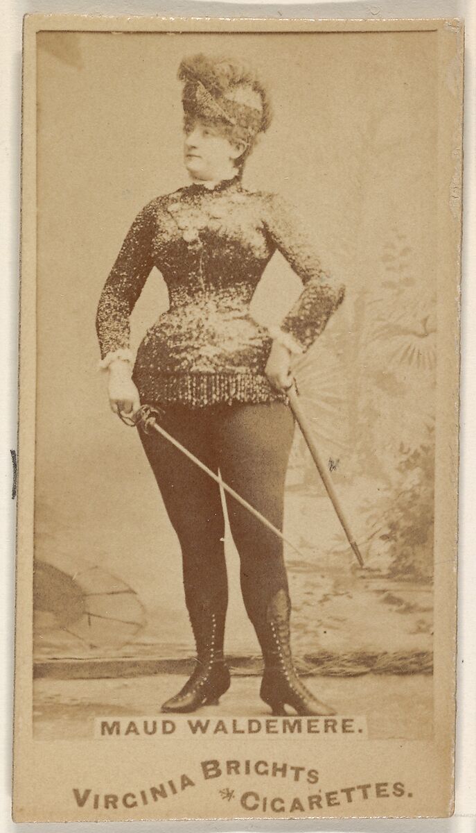 Maud Waldemere, from the Actors and Actresses series (N45, Type 1) for Virginia Brights Cigarettes, Issued by Allen &amp; Ginter (American, Richmond, Virginia), Albumen photograph 
