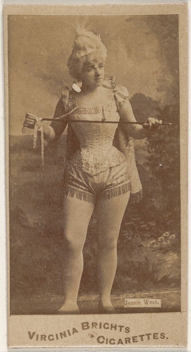 Jessie West, from the Actors and Actresses series (N45, Type 1) for Virginia Brights Cigarettes, Issued by Allen &amp; Ginter (American, Richmond, Virginia), Albumen photograph 