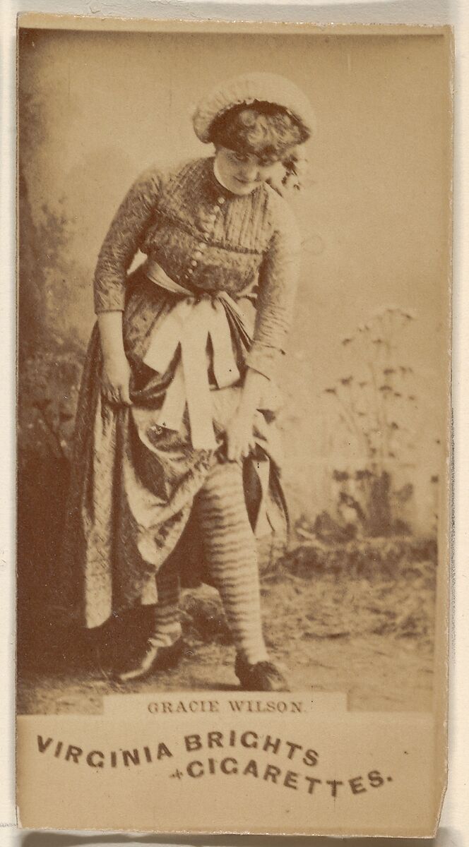 Gracie Wilson, from the Actors and Actresses series (N45, Type 1) for Virginia Brights Cigarettes, Issued by Allen &amp; Ginter (American, Richmond, Virginia), Albumen photograph 
