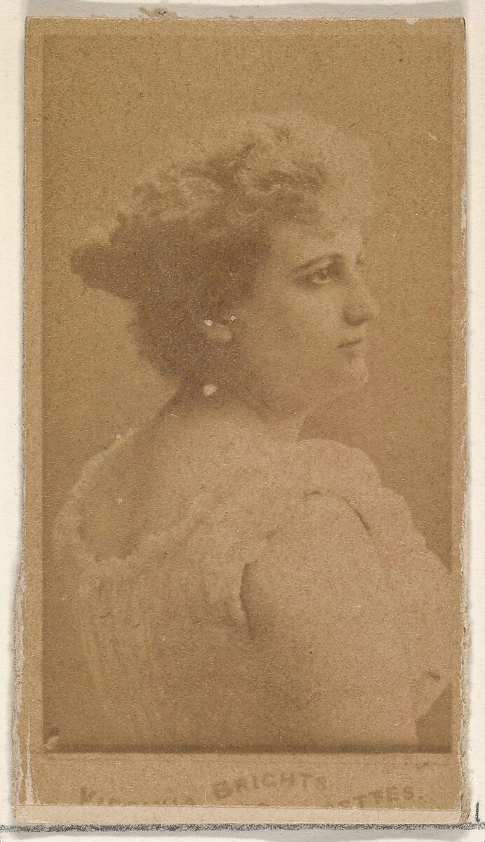 From the Actors and Actresses series (N45, Type 4) for Virginia Brights Cigarettes, Issued by Allen &amp; Ginter (American, Richmond, Virginia), Albumen photograph 