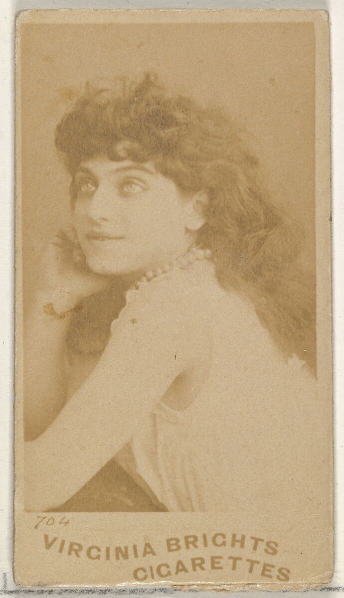 Card 704, from the Actors and Actresses series (N45, Type 5) for Virginia Brights Cigarettes, Issued by Allen &amp; Ginter (American, Richmond, Virginia), Albumen photograph 