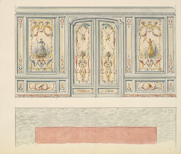 Design for a Wall Elevation with Double Doors (Fifth Floor)