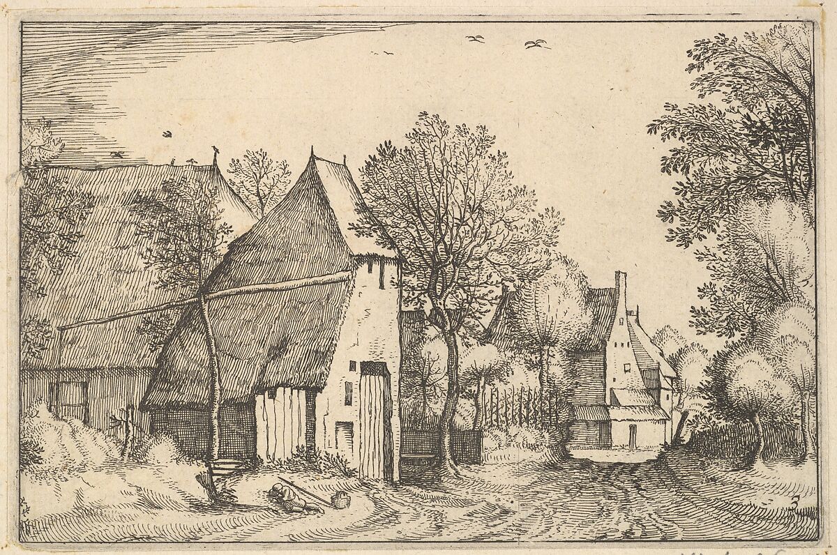 Village Road, plate 3 from "Regiunculae et Villae Aliquot Ducatus Brabantiae", Claes Jansz. Visscher (Dutch, Amsterdam 1586–1652 Amsterdam), Etching 