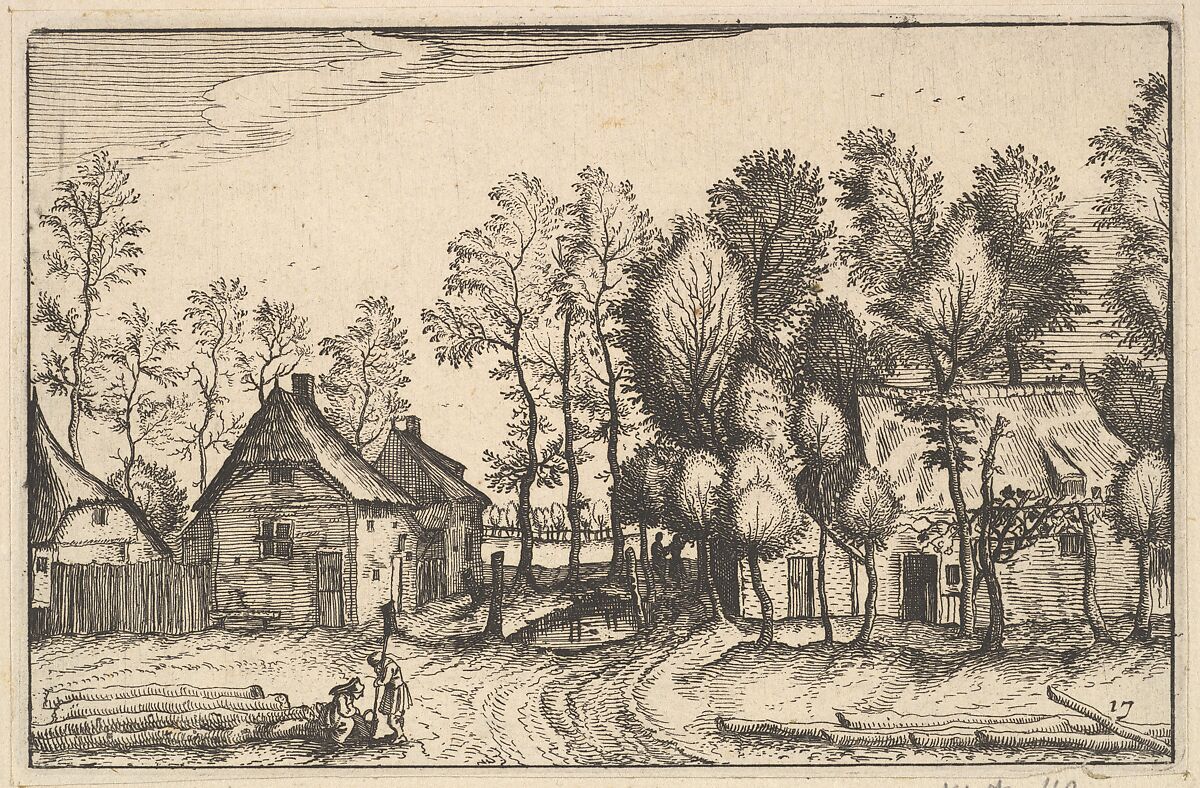 Landscape with Hewed Trees, plate17 from "Regiunculae et Villae Aliquot Ducatus Brabantiae", Claes Jansz. Visscher (Dutch, Amsterdam 1586–1652 Amsterdam), Etching 