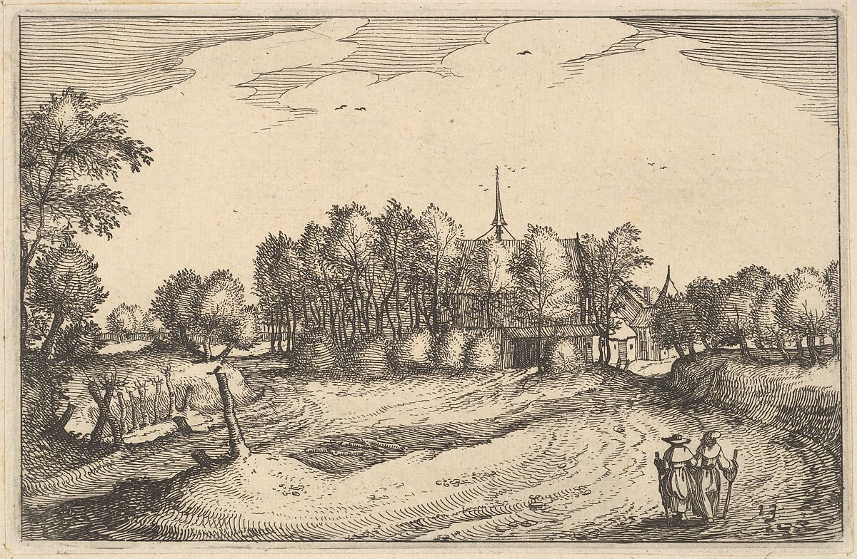 A Convent, plate 13 from "Regiunculae et Villae Aliquot Ducatus Brabantiae", Claes Jansz. Visscher (Dutch, Amsterdam 1586–1652 Amsterdam), Etching 