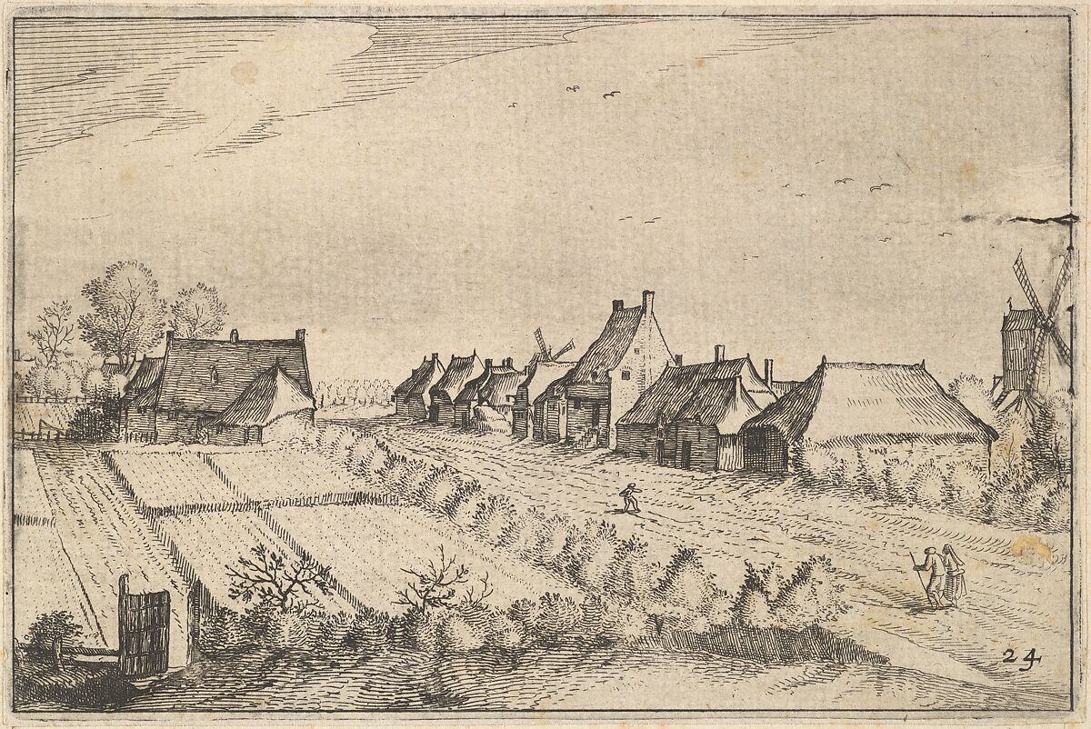 Fields and a Road, plate 8 from "Regiunculae et Villae Aliquot Ducatus Brabantiae", Claes Jansz. Visscher (Dutch, Amsterdam 1586–1652 Amsterdam), Etching 