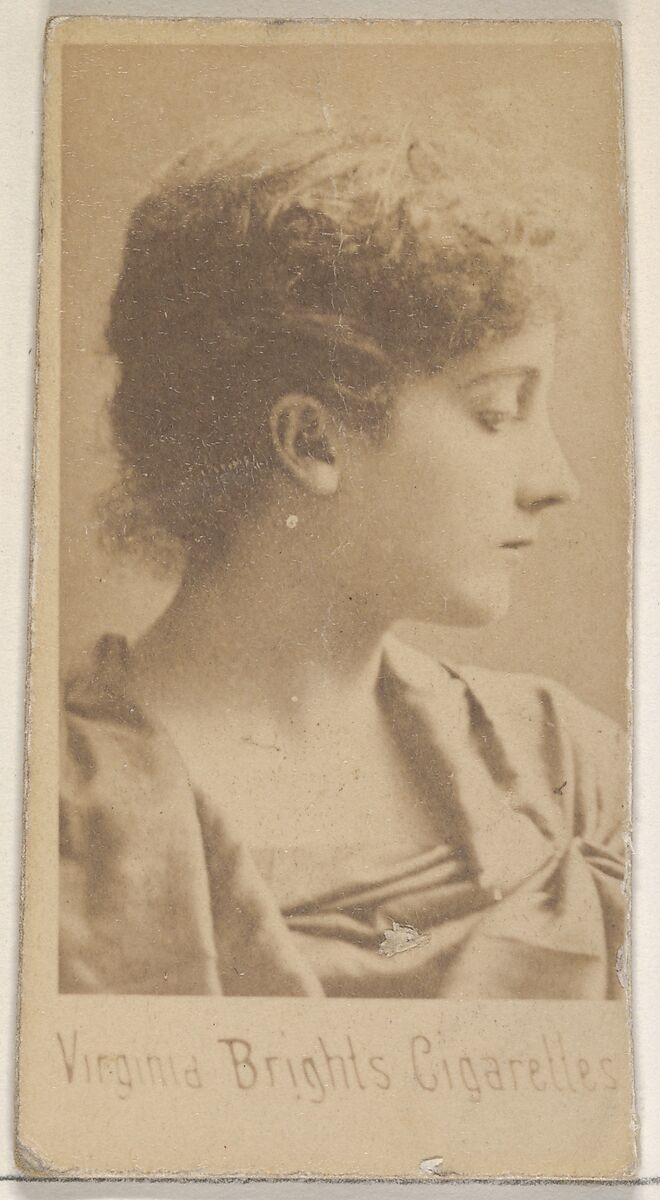 From the Actors and Actresses series (N45, Type 5) for Virginia Brights Cigarettes, Issued by Allen &amp; Ginter (American, Richmond, Virginia), Albumen photograph 