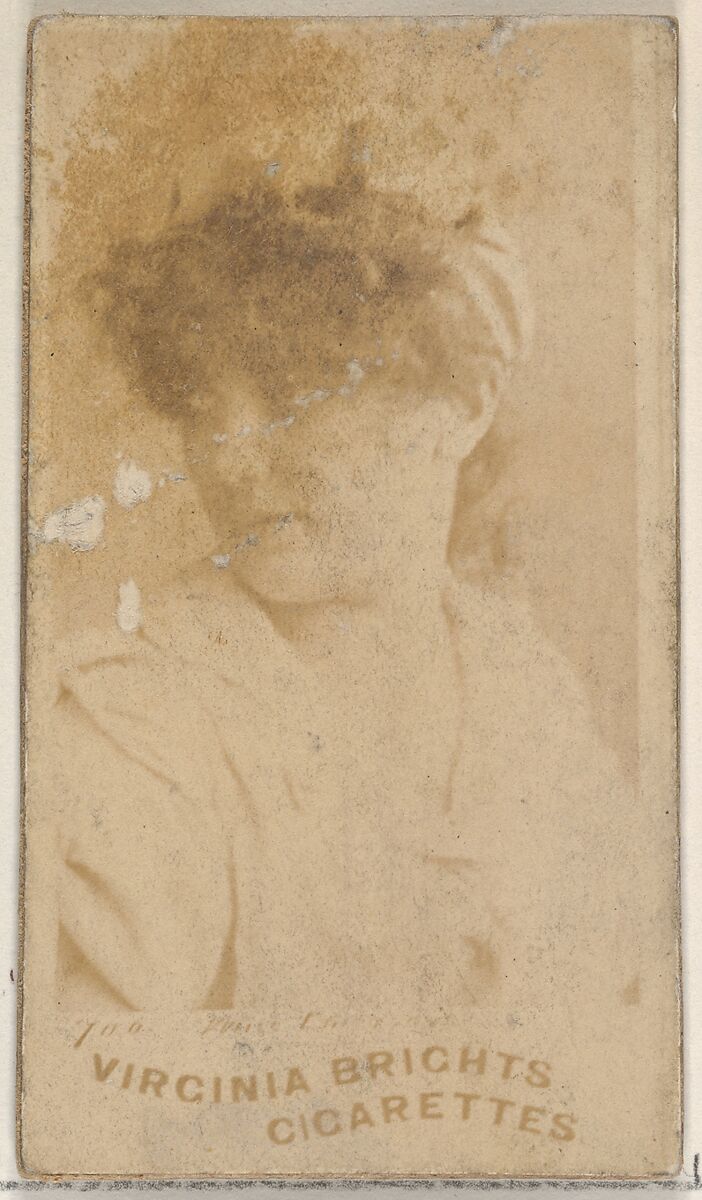 Card 706, from the Actors and Actresses series (N45, Type 5) for Virginia Brights Cigarettes, Issued by Allen &amp; Ginter (American, Richmond, Virginia), Albumen photograph 