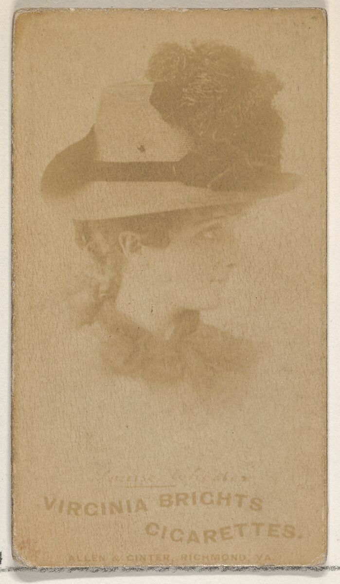 From the Actors and Actresses series (N45, Type 5) for Virginia Brights Cigarettes, Issued by Allen &amp; Ginter (American, Richmond, Virginia), Albumen photograph 