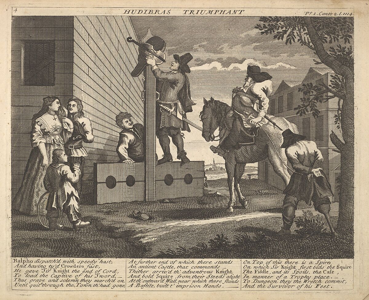 Hudibras Triumphant (Plate 4: Illustrations to Samuel Butler's Hudibras), After William Hogarth (British, London 1697–1764 London), Etching and engraving 
