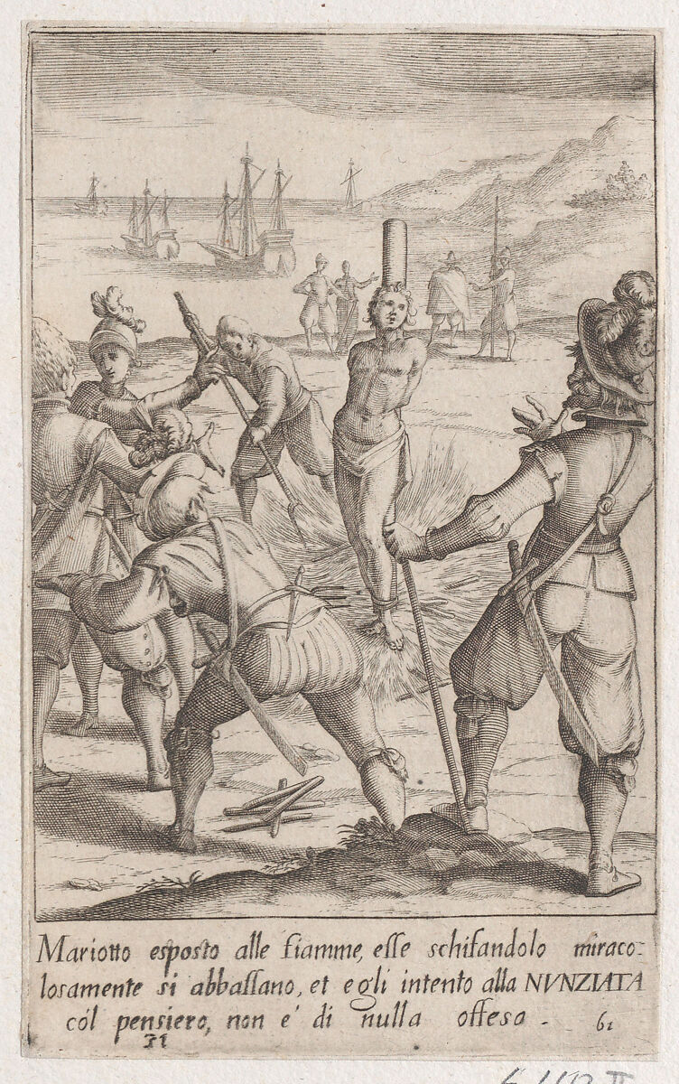 Mariotto, from Scelta d'Alcuni Miracoli e Grazie della Santissima Nunziata di Firenze (Selection of Some Miracles and Graces that Occurred in the Church of the Annunziata in Florence), Jacques Callot (French, Nancy 1592–1635 Nancy), Engraving; second state of two (Lieure)