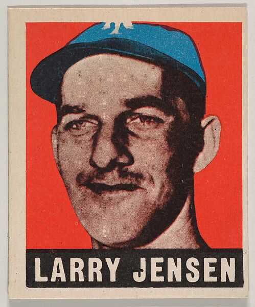 Larry Jensen, from the All-Star Baseball series (R401-1), issued by Leaf Gum Company, Leaf Gum, Co., Chicago, Illinois, Commercial chromolithograph 