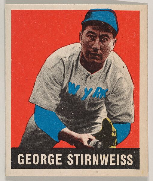 George Stirnweiss, from the All-Star Baseball series (R401-1), issued by Leaf Gum Company, Leaf Gum, Co., Chicago, Illinois, Commercial chromolithograph 