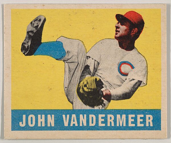 John Vandermeer, from the All-Star Baseball series (R401-1), issued by Leaf Gum Company, Leaf Gum, Co., Chicago, Illinois, Commercial chromolithograph 