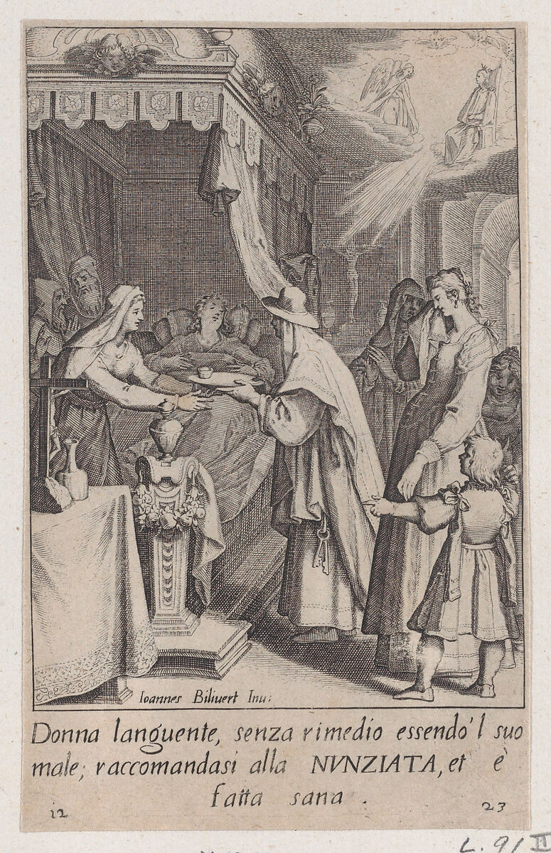 The Healing of the Sick, from Scelta d'Alcuni Miracoli e Grazie della Santissima Nunziata di Firenze (Selection of Some Miracles and Graces that Occurred in the Church of the Annunziata in Florence), Jacques Callot (French, Nancy 1592–1635 Nancy), Engraving; second state of two (Lieure) 