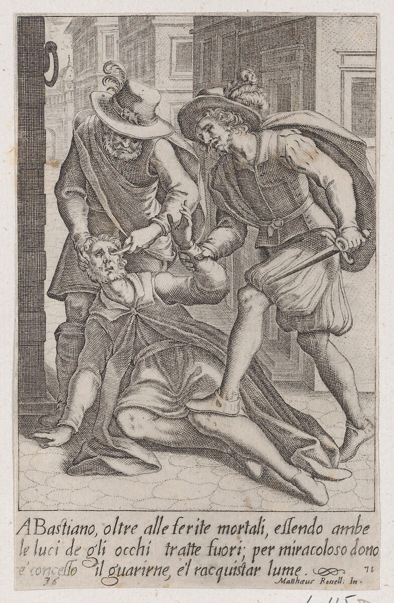 Bastiano, from Scelta d'Alcuni Miracoli e Grazie della Santissima Nunziata di Firenze (Selection of Some Miracles and Graces that Occurred in the Church of the Annunziata in Florence), Jacques Callot (French, Nancy 1592–1635 Nancy), Engraving; second state of two (Lieure) 