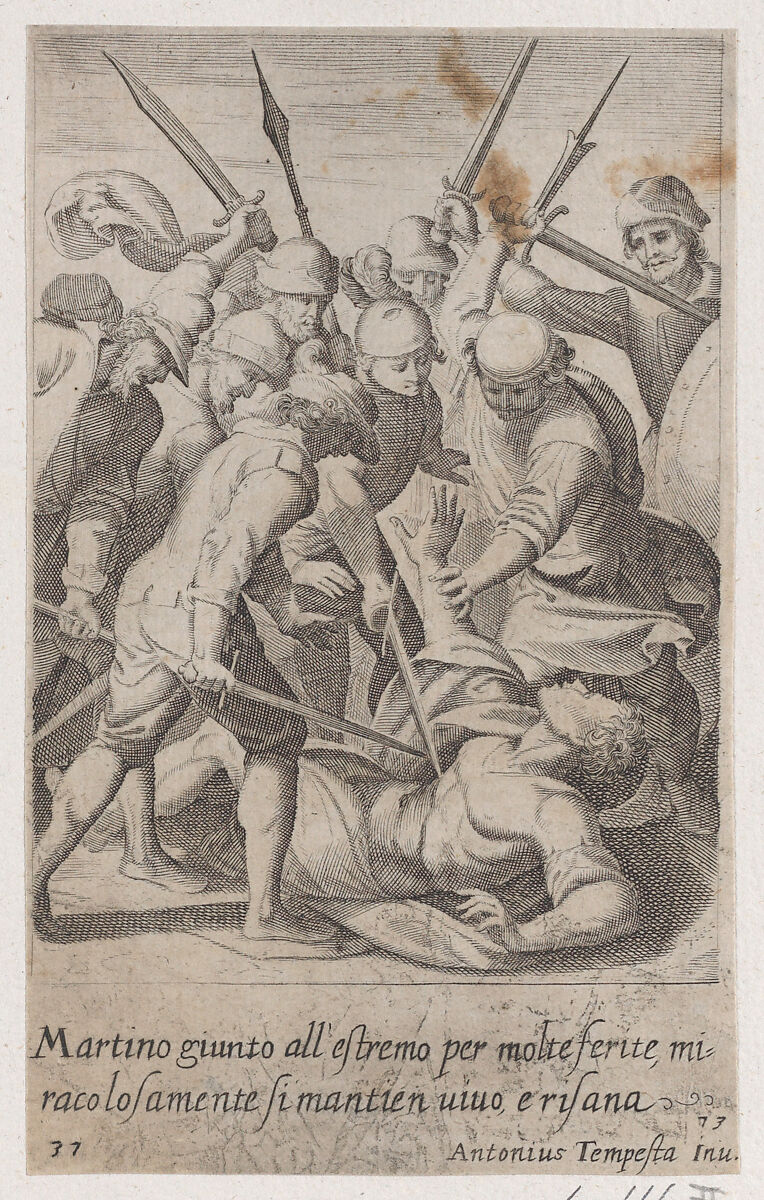 Martino, from Scelta d'Alcuni Miracoli e Grazie della Santissima Nunziata di Firenze (Selection of Some Miracles and Graces that Occurred in the Church of the Annunziata in Florence), Jacques Callot (French, Nancy 1592–1635 Nancy), Engraving; second state of two (Lieure) 