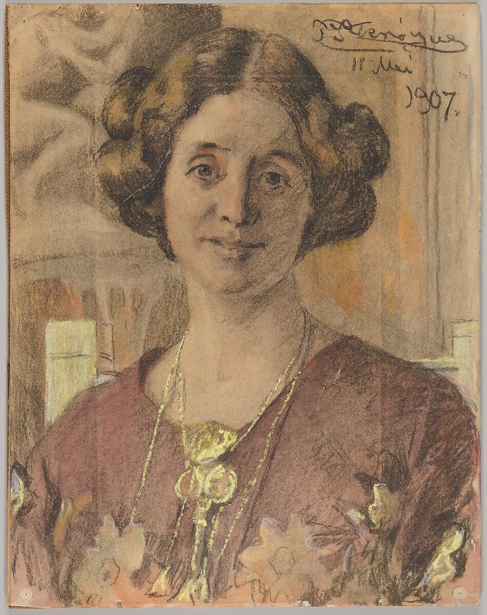 Portrait of a Woman (probably Anna Vilhelmine Johanne Dorthea Halberg, married Bjørner, later Larsen), Peder Severin Krøyer (Danish, Stavanger 1851–1909 Skagen), Pastel, watercolor 