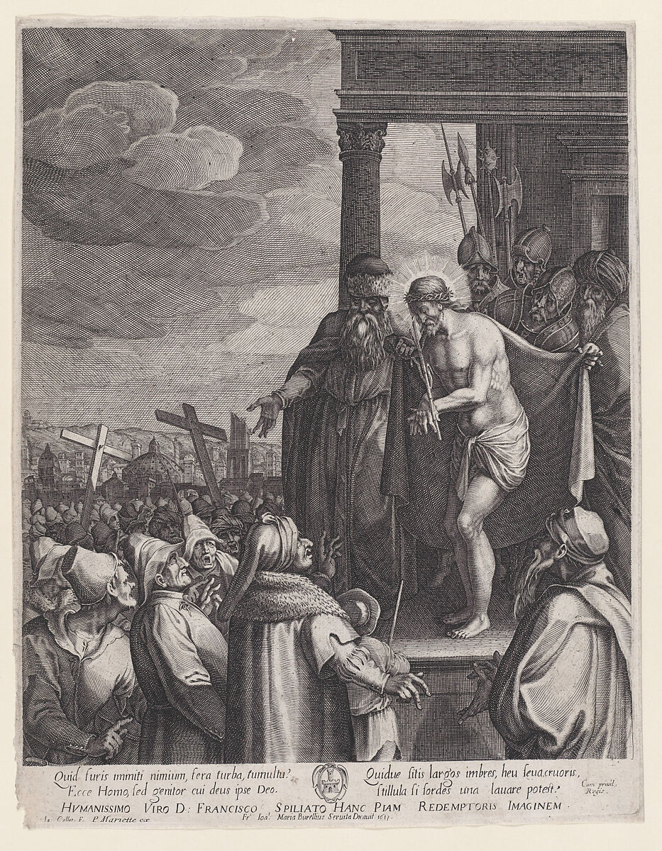 Ecce Homo, Jacques Callot (French, Nancy 1592–1635 Nancy), Engraving; fifth state of five (Lieure) 