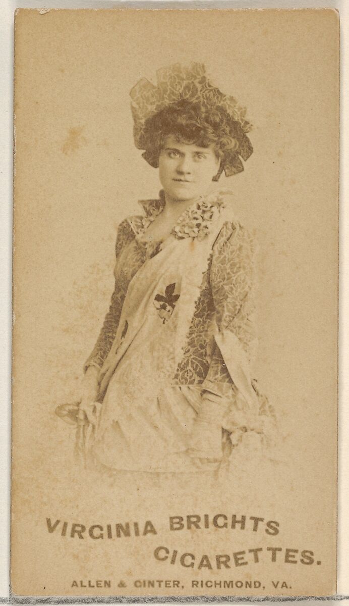 From the Actors and Actresses series (N45, Type 5) for Virginia Brights Cigarettes, Issued by Allen &amp; Ginter (American, Richmond, Virginia), Albumen photograph 
