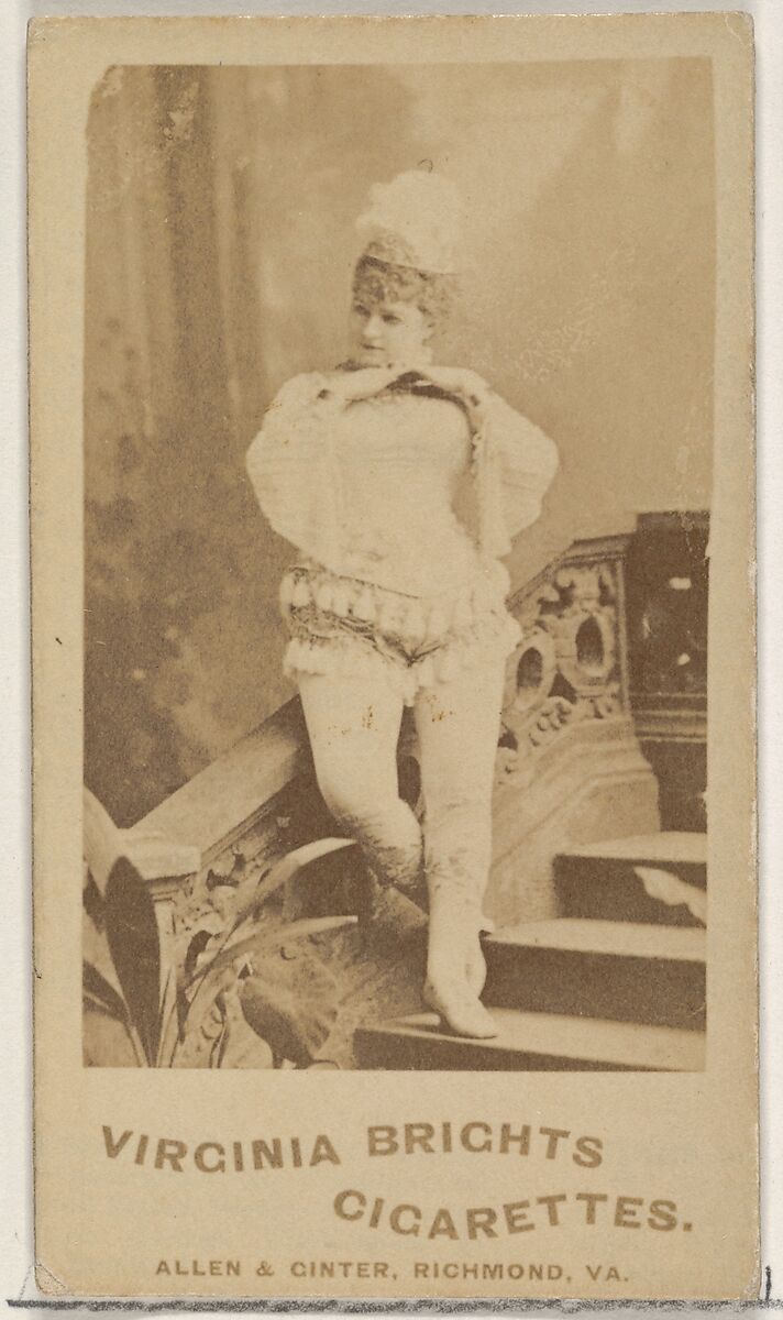 From the Actors and Actresses series (N45, Type 5) for Virginia Brights Cigarettes, Issued by Allen &amp; Ginter (American, Richmond, Virginia), Albumen photograph 