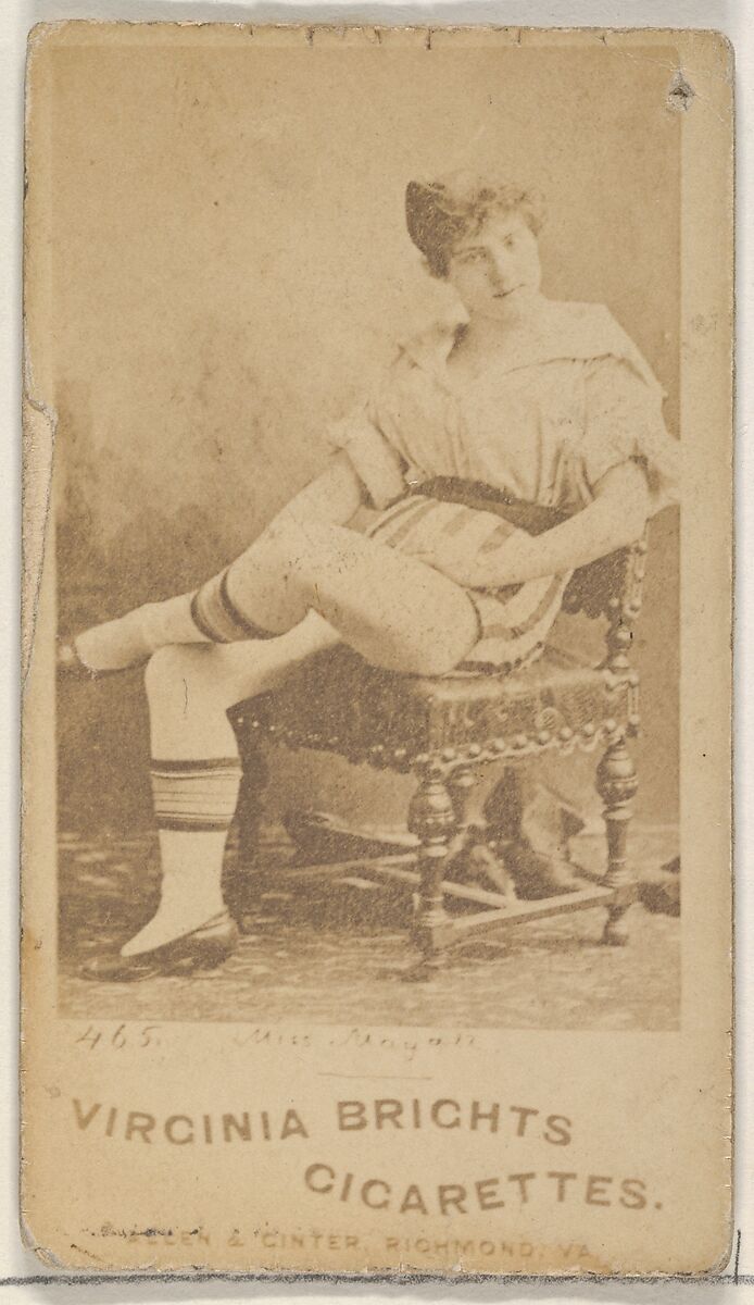 Card 465, Miss Mayall, from the Actors and Actresses series (N45, Type 5) for Virginia Brights Cigarettes, Issued by Allen &amp; Ginter (American, Richmond, Virginia), Albumen photograph 