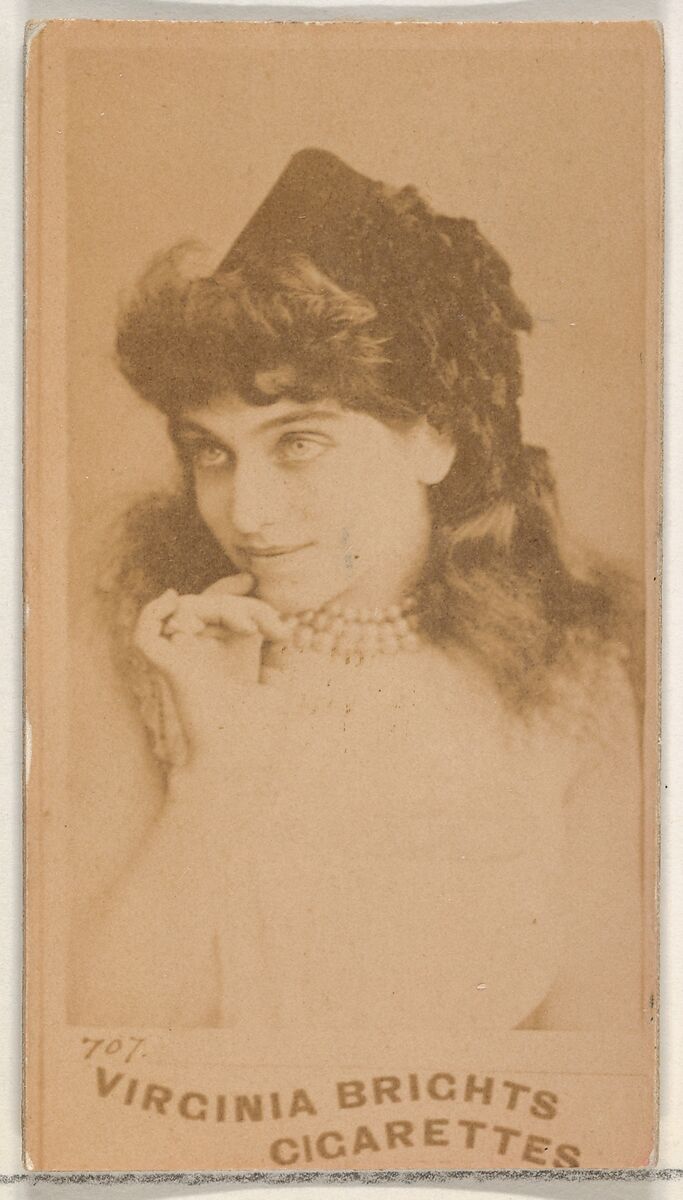 Card 707, from the Actors and Actresses series (N45, Type 5) for Virginia Brights Cigarettes, Issued by Allen &amp; Ginter (American, Richmond, Virginia), Albumen photograph 