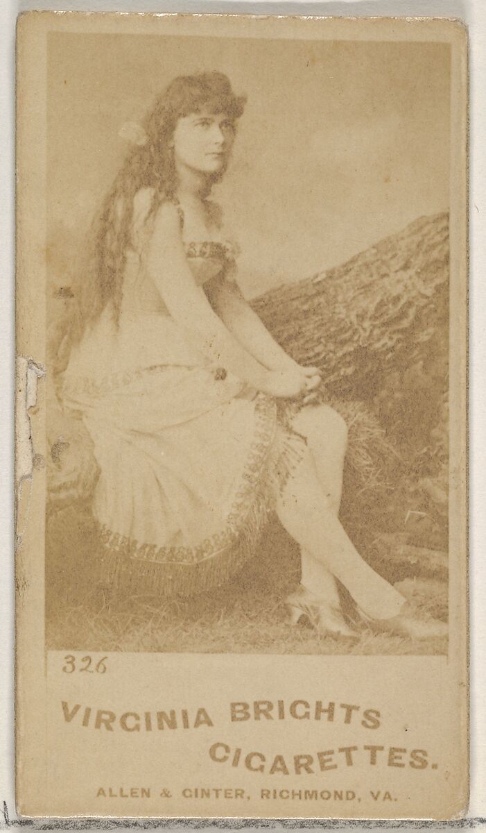 Card 326, from the Actors and Actresses series (N45, Type 5) for Virginia Brights Cigarettes, Issued by Allen &amp; Ginter (American, Richmond, Virginia), Albumen photograph 