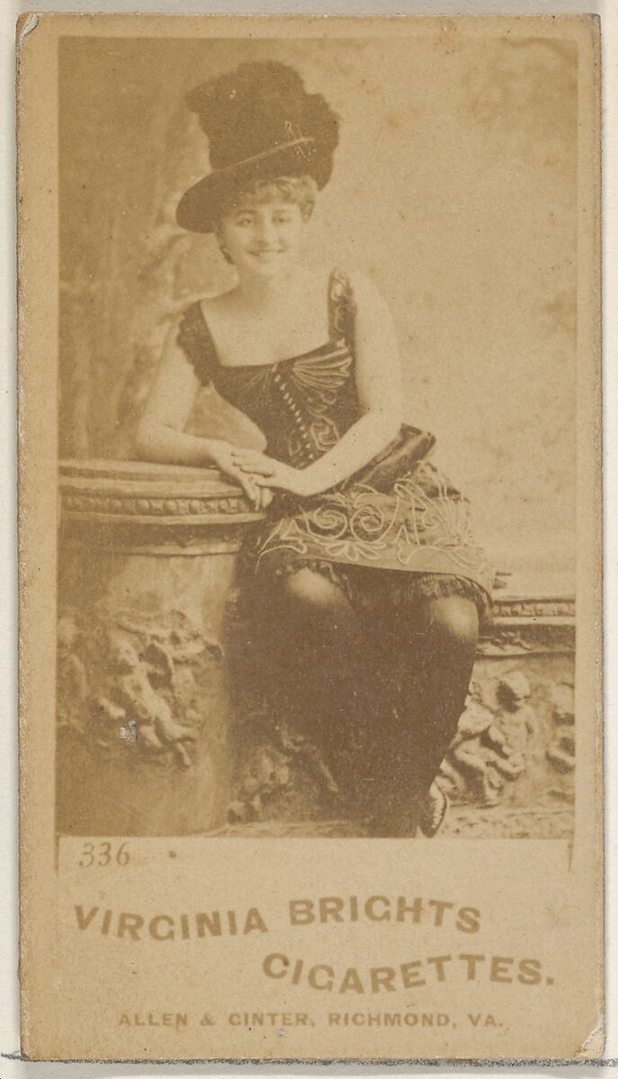 Card 336, from the Actors and Actresses series (N45, Type 5) for Virginia Brights Cigarettes, Issued by Allen &amp; Ginter (American, Richmond, Virginia), Albumen photograph 