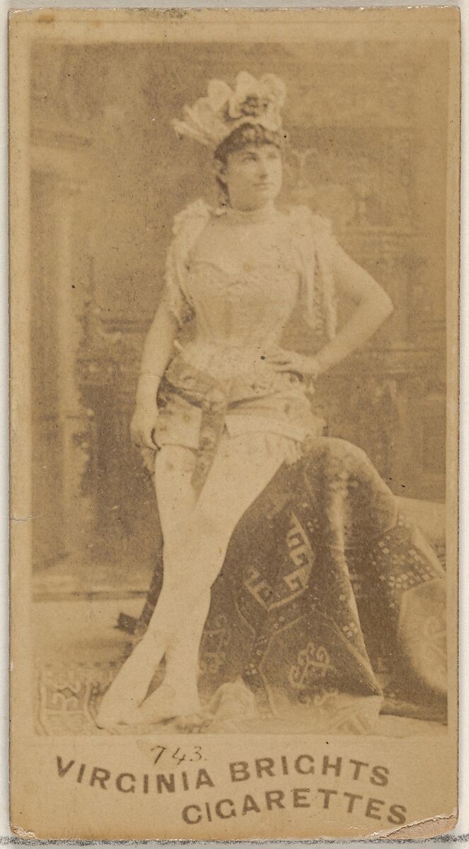 Card 743, from the Actors and Actresses series (N45, Type 5) for Virginia Brights Cigarettes, Issued by Allen &amp; Ginter (American, Richmond, Virginia), Albumen photograph 