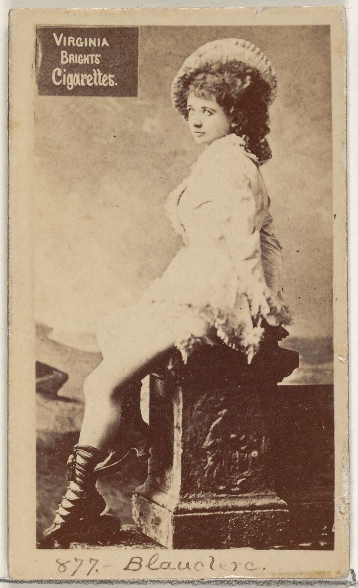 Card 877, Blauclerc, from the Actors and Actresses series (N45, Type 2) for Virginia Brights Cigarettes, Issued by Allen &amp; Ginter (American, Richmond, Virginia), Albumen photograph 
