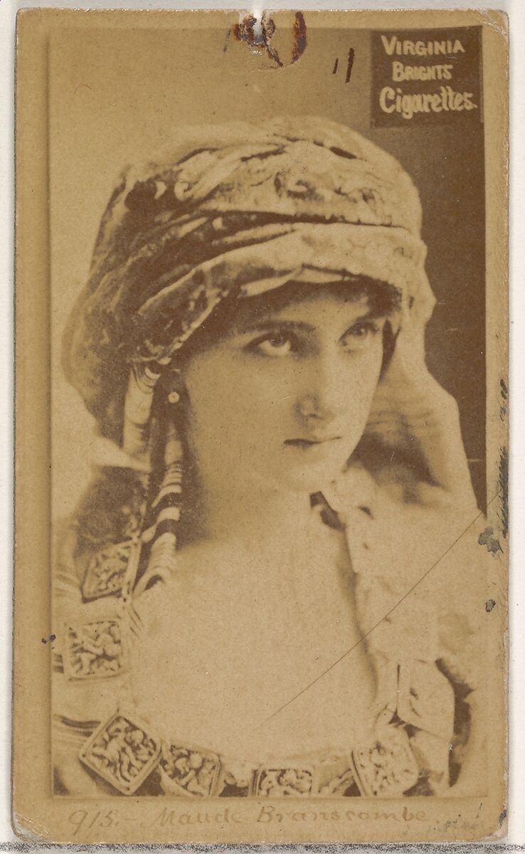 Card 915, Maude Branscombe, from the Actors and Actresses series (N45, Type 2) for Virginia Brights Cigarettes, Issued by Allen &amp; Ginter (American, Richmond, Virginia), Albumen photograph 
