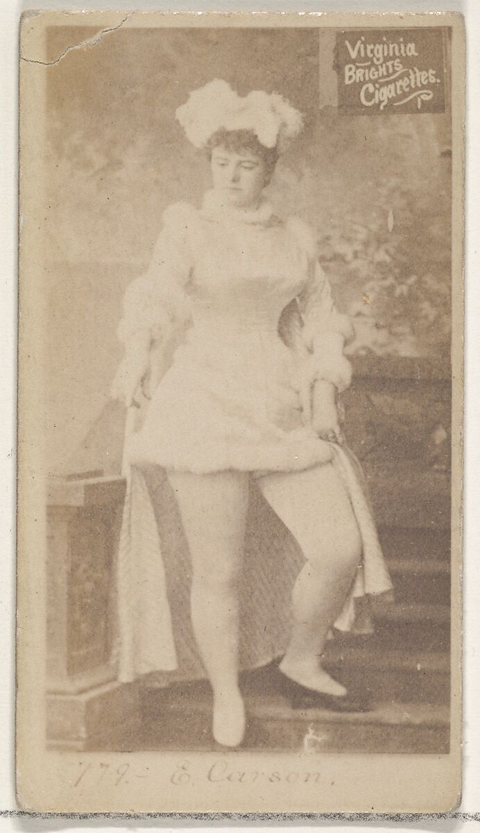 Card 778, Emma Carson, from the Actors and Actresses series (N45, Type 2) for Virginia Brights Cigarettes, Issued by Allen &amp; Ginter (American, Richmond, Virginia), Albumen photograph 
