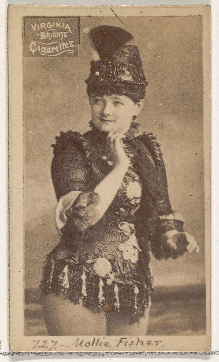 Card 727, Mollie Fisher, from the Actors and Actresses series (N45, Type 2) for Virginia Brights Cigarettes, Issued by Allen &amp; Ginter (American, Richmond, Virginia), Albumen photograph 
