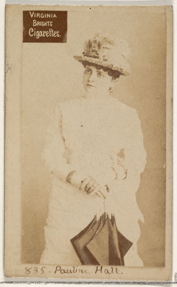 Card 835, Pauline Hall, from the Actors and Actresses series (N45, Type 2) for Virginia Brights Cigarettes, Issued by Allen &amp; Ginter (American, Richmond, Virginia), Albumen photograph 