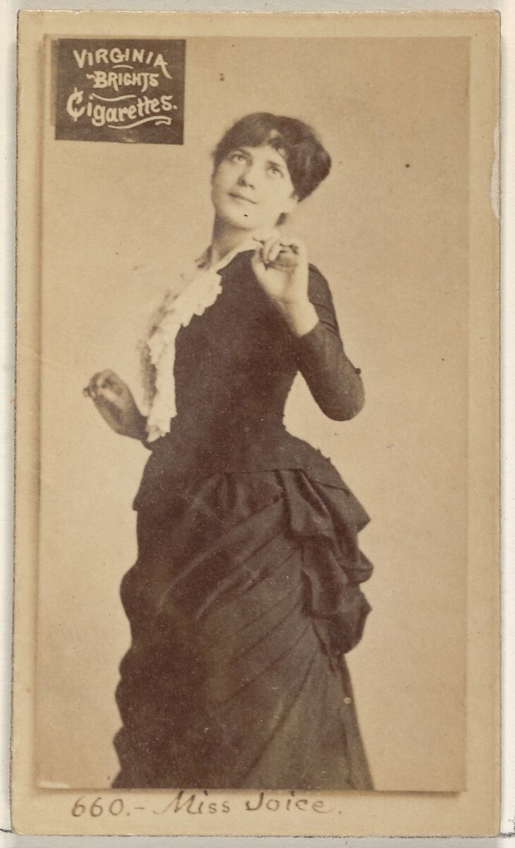 Card 660, Miss Joice, from the Actors and Actresses series (N45, Type 2) for Virginia Brights Cigarettes, Issued by Allen &amp; Ginter (American, Richmond, Virginia), Albumen photograph 