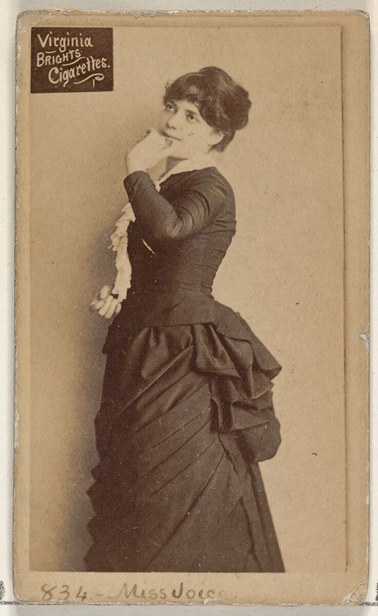 Card 834, Miss Joice, from the Actors and Actresses series (N45, Type 2) for Virginia Brights Cigarettes, Issued by Allen &amp; Ginter (American, Richmond, Virginia), Albumen photograph 