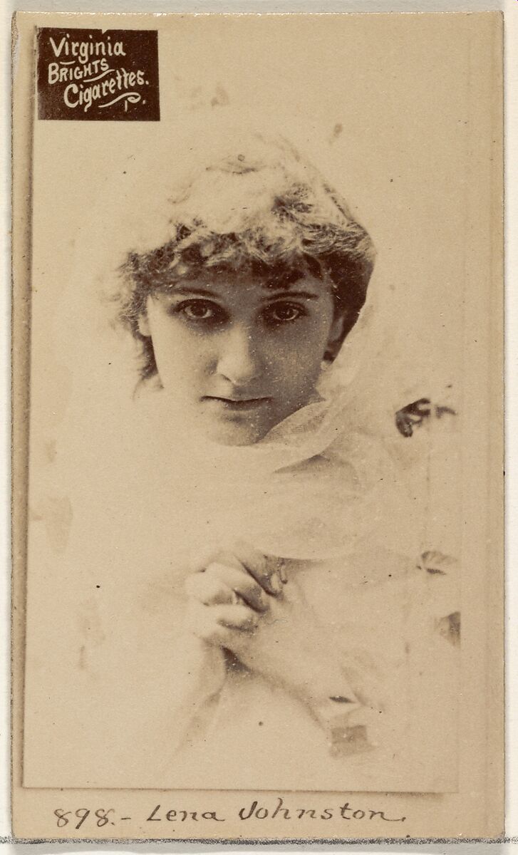 Card 898, Lena Johnston, from the Actors and Actresses series (N45, Type 2) for Virginia Brights Cigarettes, Issued by Allen &amp; Ginter (American, Richmond, Virginia), Albumen photograph 
