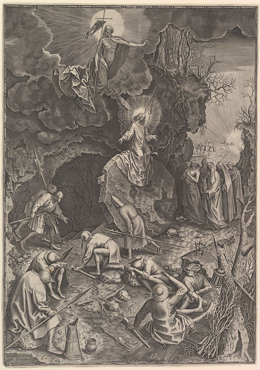 The Resurrection, Philips Galle  Netherlandish, Engraving; first state of three