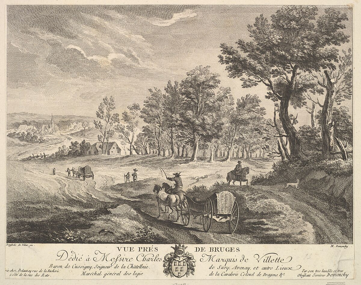 View near Bruges (Vue Prés [sic] de Bruges), Martin de Monchy (French, Paris 1746–after 1815), Etching and engraving 