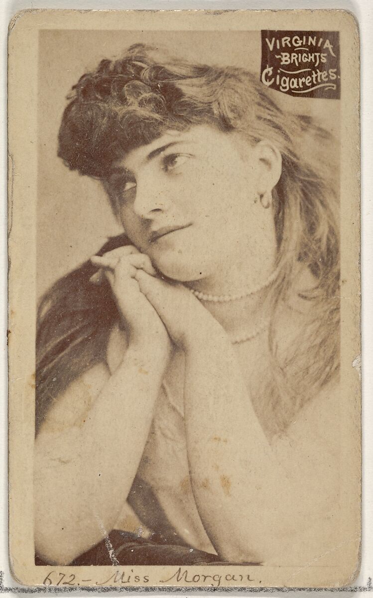 Card 672, Miss Morgan, from the Actors and Actresses series (N45, Type 2) for Virginia Brights Cigarettes, Issued by Allen &amp; Ginter (American, Richmond, Virginia), Albumen photograph 